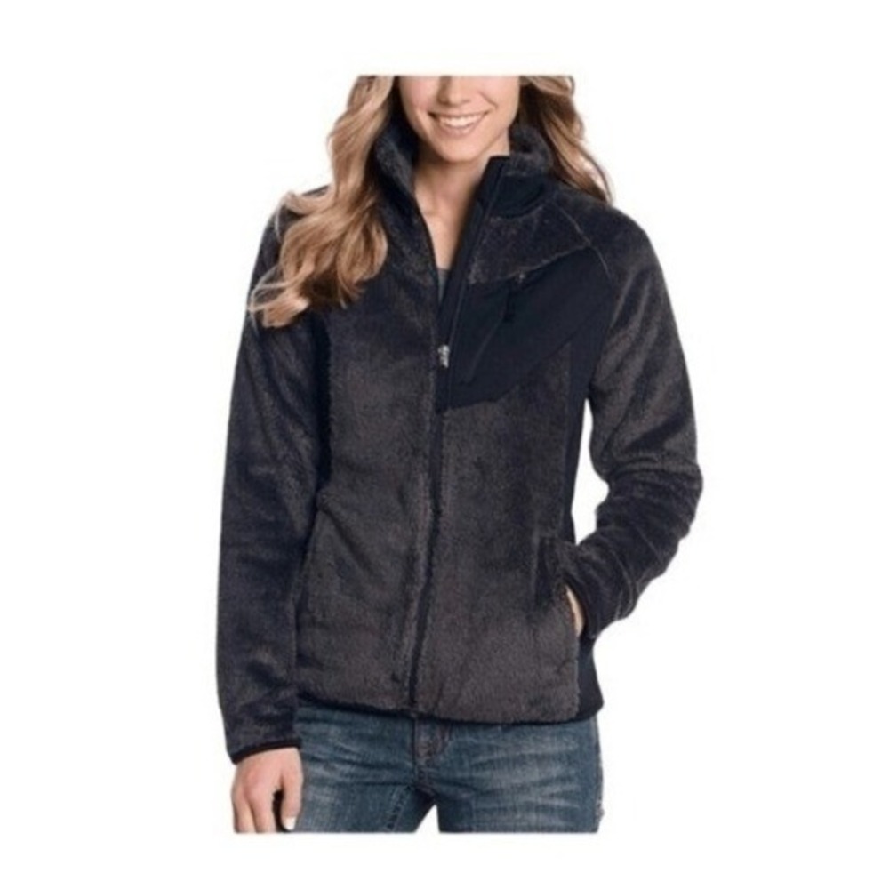 Columbia Jacket Black Double Plush Fleece Front Zip Long Sleeve M